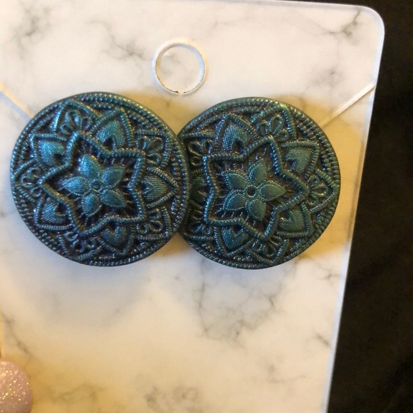Jewelry Turquoise Button Stud Earrings Poshmark